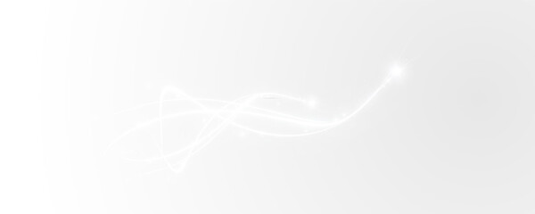 Vector png background with white glowing lines. Gold glowing lines of speed. Light glow effect. Light trail wave, fire trail line and glow curve swirl.	
