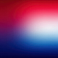 Fototapeta premium smooth abstract gradient blending red, white, and blue hues creates a dynamic and patriotic visual effect with soft transitions and a glowing central highlight