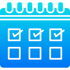 schedule plan blue icon