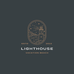 Elegant lighthouse vector design offers a beacon of hope for your brand, perfect for coastal businesses, travel companies, or nautical-themed projects.