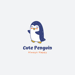 Adorable penguin illustration brings joy and warmth to children's designs, perfect for branding, apparel, and educational materials featuring cute animal characters