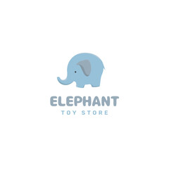 Adorable elephant logo design ready for your playful toy store or children's brand, offering a charming and memorable visual identity today
