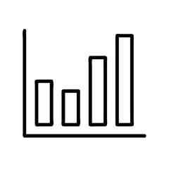 Vector art of bar graph showing data analysis, business growth, and statistical representation in a clean, minimalist design for presentations and reports
