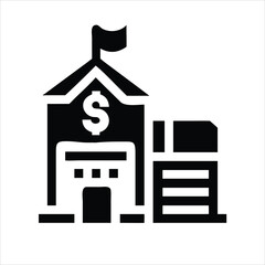 School Fees Payment Flat Vector Icon, Educational Tuition and Finance Symbol for Mobile Apps and Academic Websites.
