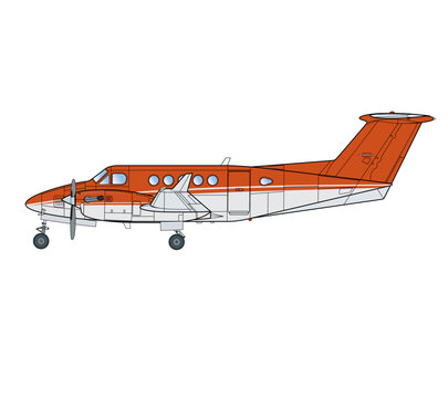 Amerikanisches zweimotoriges Gesch&auml;ftsreiseflugzeug