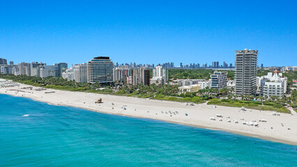 Miami Beach beach aerial view