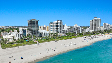 Miami Beach beach aerial view