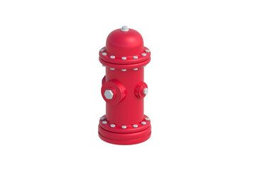 Fire hydrant isolated on white background. 3d render
