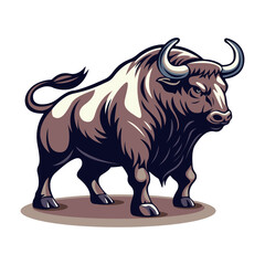 angry fierce bull