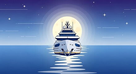 Luxury Yacht Moonlight Ocean Cruise.