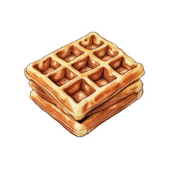 waffle hand drawn illustration