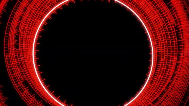 Circle Geometric Patterns Wobble L Red Animation Loop
