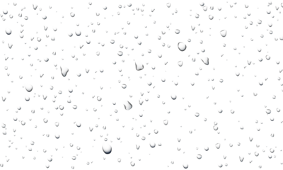 Realistic transparent water drops on transparent background liquid water-drop top view glass plate sprinkle, spritz effect, wet spray droplet, dripped, bubble splash on leaf surface overlay window