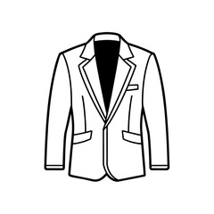 Illustration of a suit jacket on transparent background