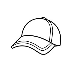 Outline of a baseball cap item on transparent background