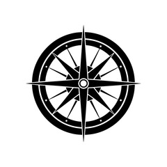 Golden compass tool isolated vector illustration for navigation discovery and exploration