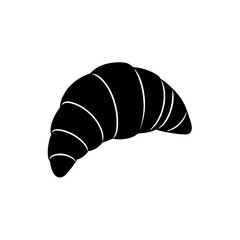 Golden flaky croissant pastry vector design fresh baked french breakfast food illustration