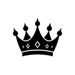 Golden crown with red jewels luxury icon scalable vector illustration for royalty and prestige