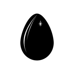 Shiny golden egg vector illustration isolated scalable graphic element