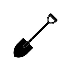 Scalable vector illustration of a small green garden shovel tool for gardening and outdoors