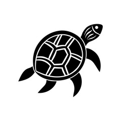 Obraz premium Green sea turtle with intricate patterned shell vector illustration scalable graphic art