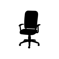 Fototapeta premium Scalable vector silhouette office chair illustration for modern workspace design elements