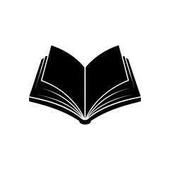 Red open book vector illustration pages visible knowledge education learning graphic