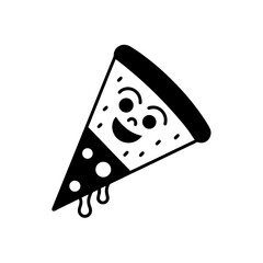 Vibrant red pizza slice vector illustration scalable graphic art food icon