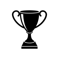 Scalable vector illustration of a silver trophy cup award symbol for achievement and victory
