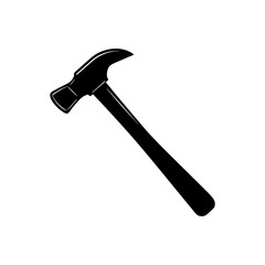 Yellow hammer with wooden handle vector illustration scalable icon tool graphic