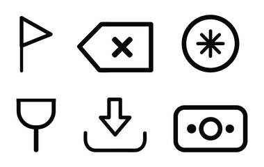 vector outline icon collection