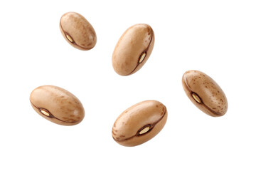 Obraz premium pinto beans isolated on transparent white background clipping path 
