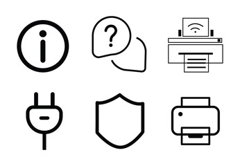 Black outline vector icon design