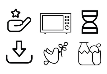 Black outline vector icon design