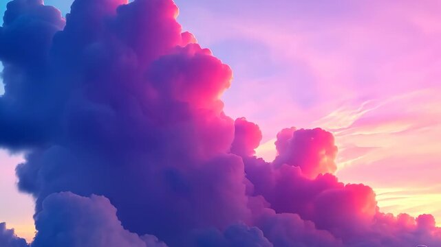 Dramatic sunset clouds transforming through vibrant skies in timelapse sequence