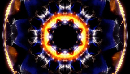 Fiery Mandala of Light and Color