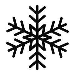 Geometric Snowflake Emblem: Central Hexagon with Radiating Angular Branches