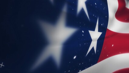 American Flag Waving in Motion