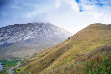 Beautiful view of mountains in Russia