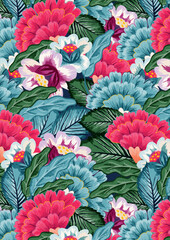 Large Tropical Floral 4
