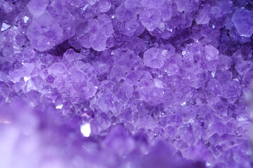 Naklejka premium Amethyst - mineral of quartz group. Stones and minerals, riches of Earth