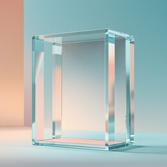 empty glass window background image on gradient