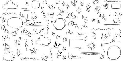 Doodle Sketch Elements Vector Illustration For Graphic Design And Creative Projects