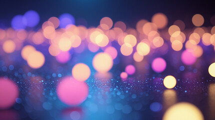 Neon Glow Orbs Abstract Colorful Lights in a Dreamy Futuristic Setting