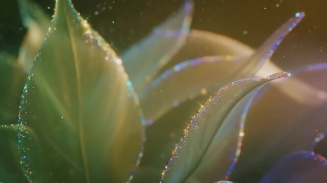 Botanical Sparkle sparkle botanical with edge diffraction &mdash; gentle motion; royalty‑free look; no banners or text; no faces; no trademarks scene 1