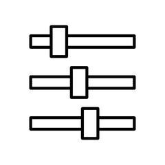 Adjustment Sliders Icon Vector. Settings Sliders Logo.