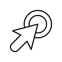 Click Pointer Button Icon Vector. Pointer UI