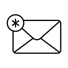 Email Mute Notification Icon Vector. Email Notification Off Logo.