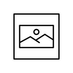 Gallery Image View Button Icon Vector. Photo View Logo
