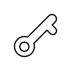 Key Access Button Icon Vector. Unlock UI Logo